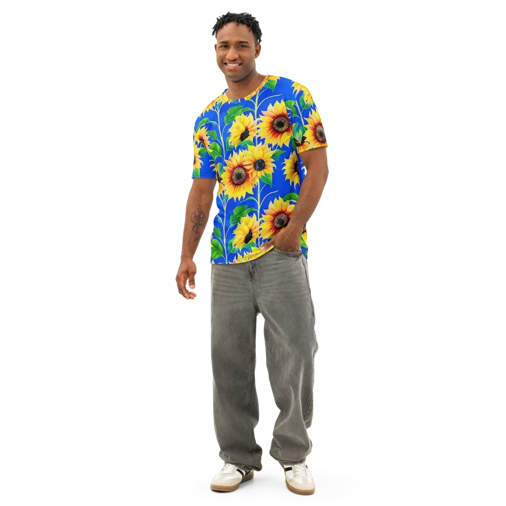 Sunlit Canopy on Men's Cotton Crew Neck T-Shirt — Front