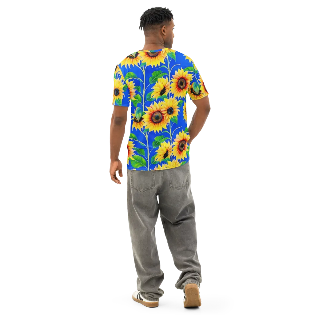 Sunlit Canopy on Men's Cotton Crew Neck T-Shirt — Back