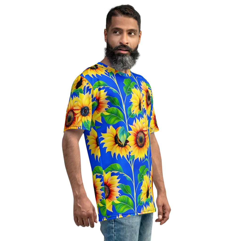 Sunlit Canopy on Men's Crew Neck T-Shirt — Right sleeve