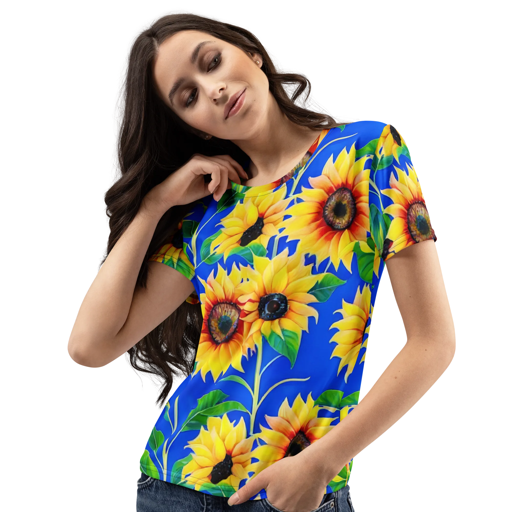 Sunlit Canopy on Women's Crew Neck T-Shirt — Print file