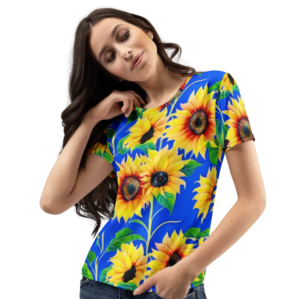 Sunlit Canopy on Women's Crew Neck T-Shirt — Print file