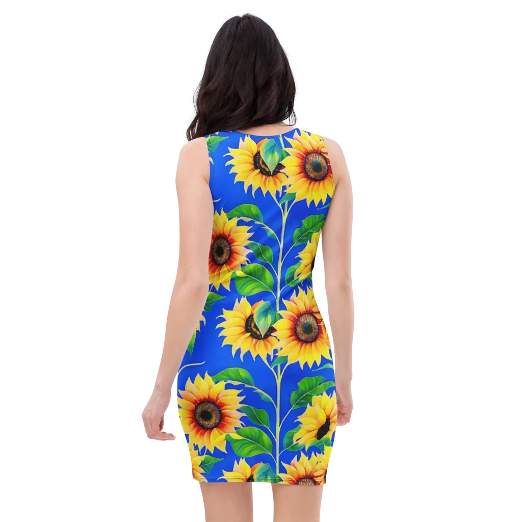 Sunlit Canopy on Bodycon Dress — Back