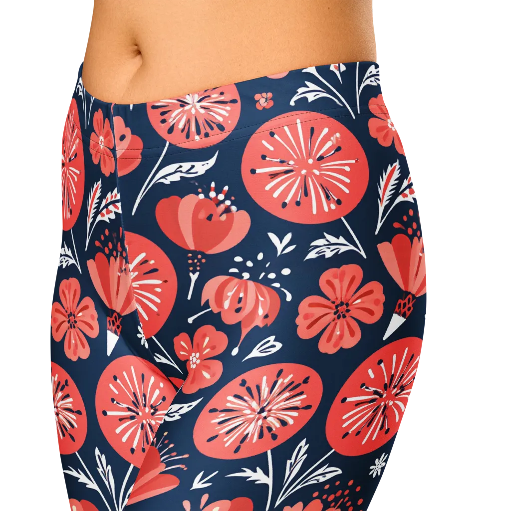 Midnight Bloom on Capri Leggings — Print file