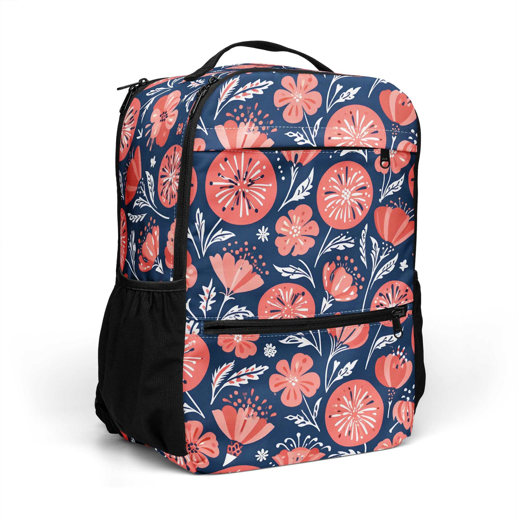 Midnight Bloom on Utility Backpack — Top print
