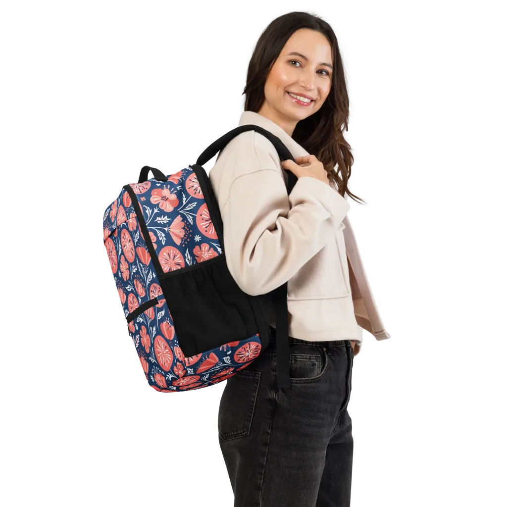 Midnight Bloom on Utility Backpack — Right