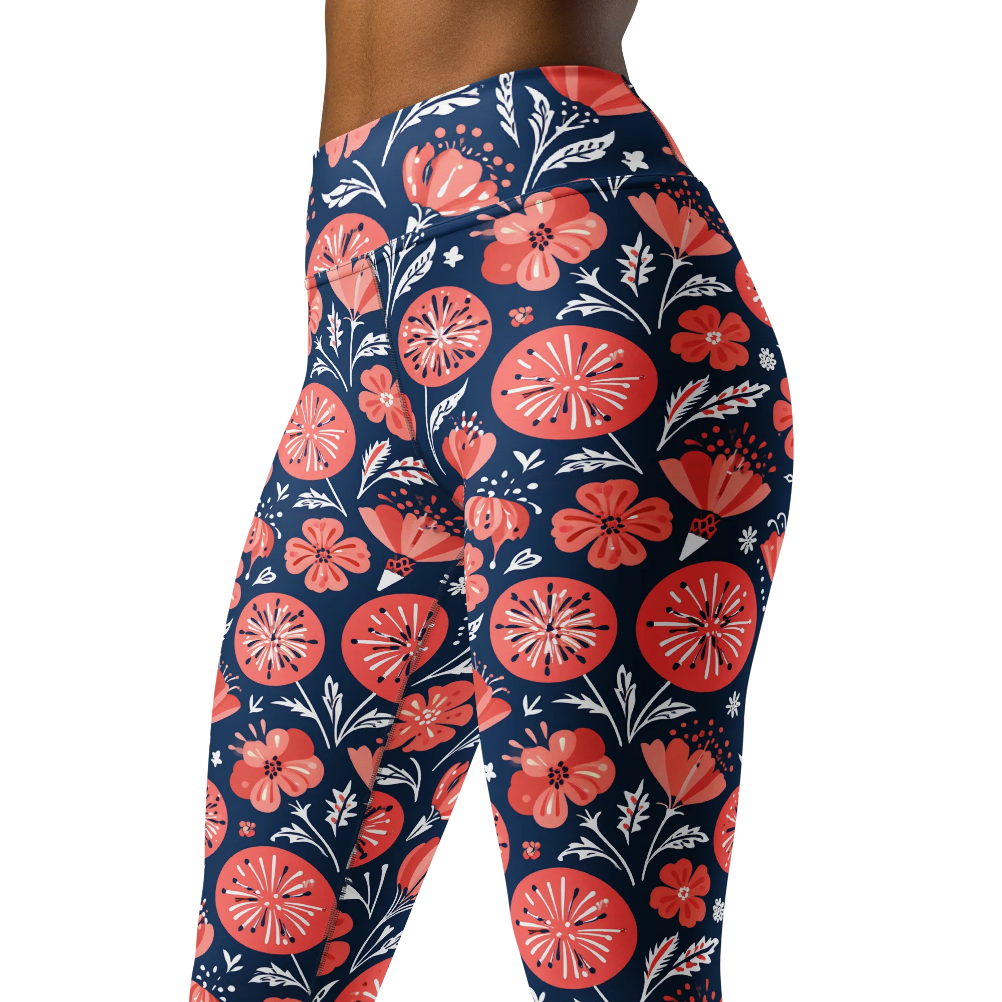 Midnight Bloom on Yoga Leggings — Print file