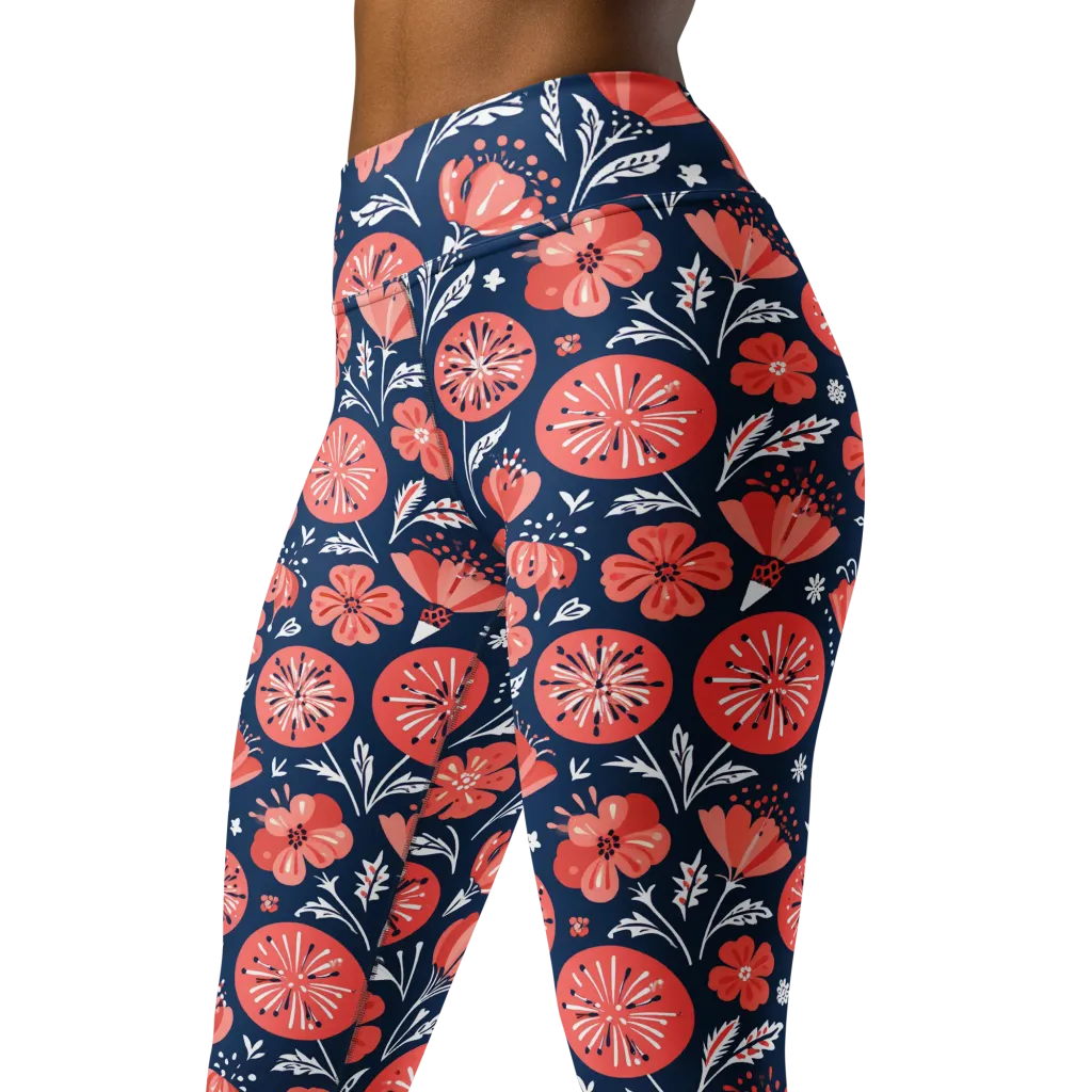 Midnight Bloom on Yoga Leggings — Print file
