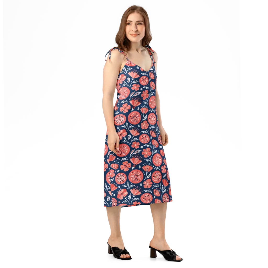 Midnight Bloom on Slip Dress — Right Front