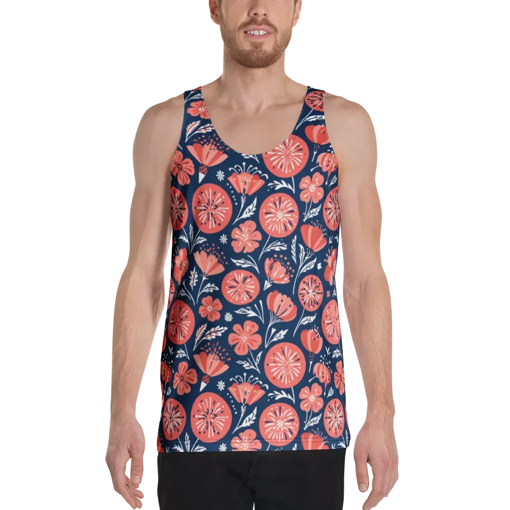Midnight Bloom on Men's Tank Top — Front