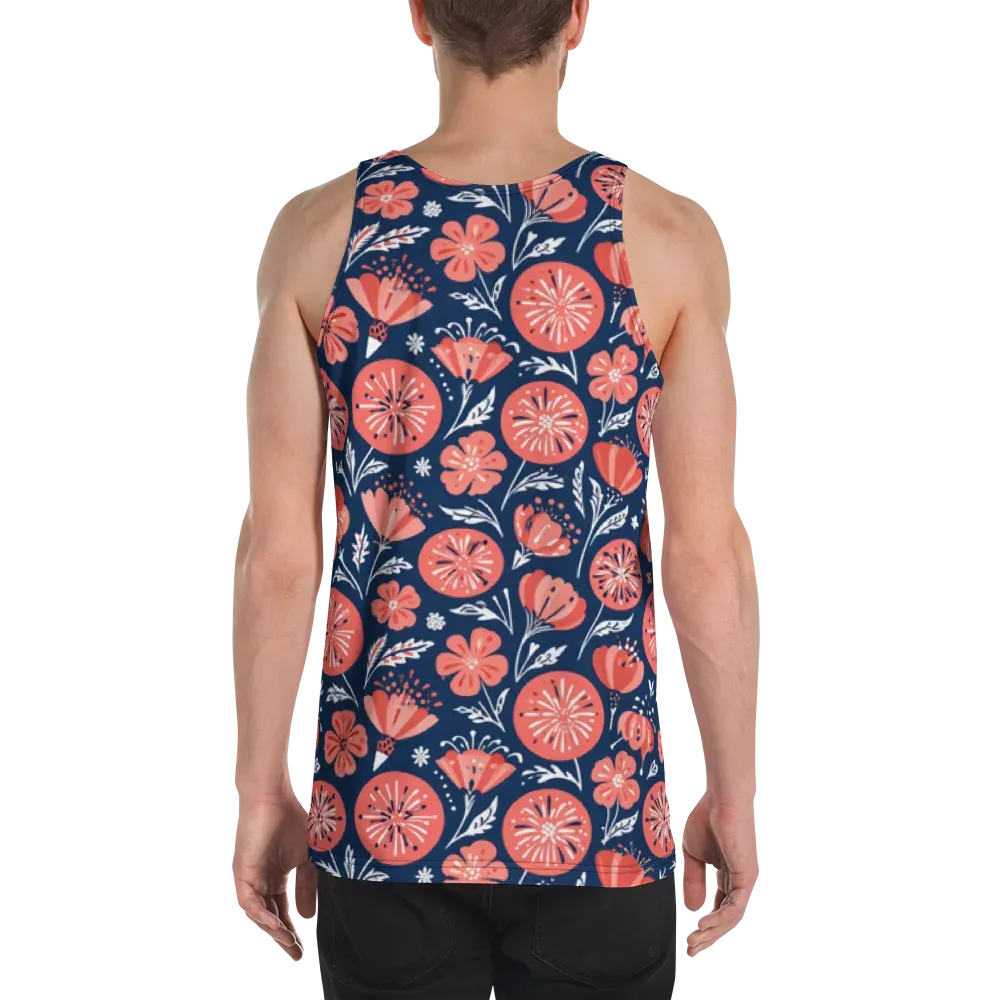 Midnight Bloom on Men's Tank Top — Back
