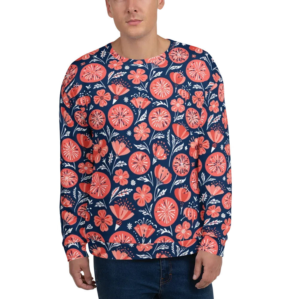 Midnight Bloom on Sweatshirt — Front