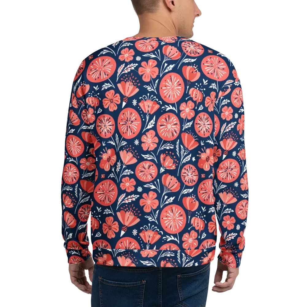 Midnight Bloom on Sweatshirt — Back