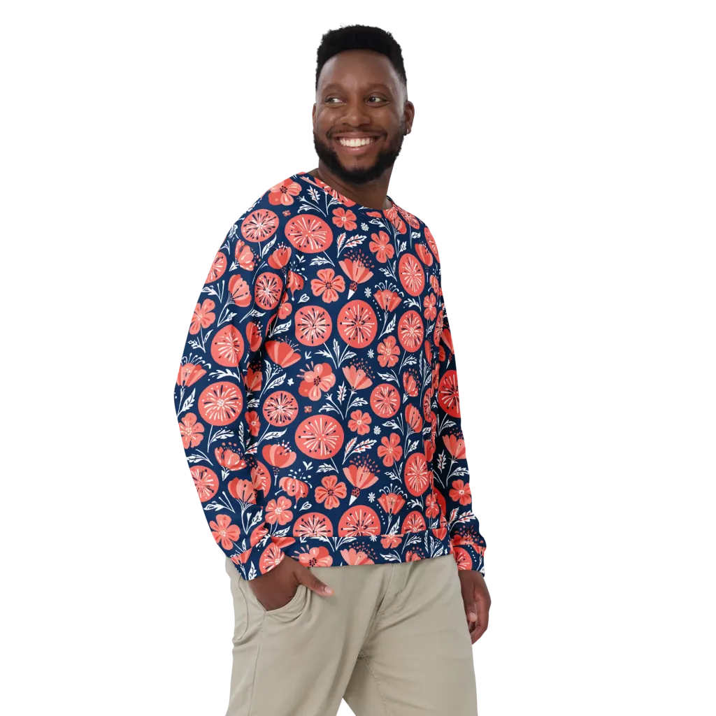 Midnight Bloom on Sweatshirt — Front print