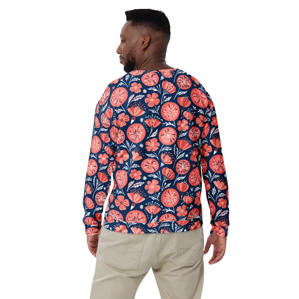 Midnight Bloom on Sweatshirt — Back print