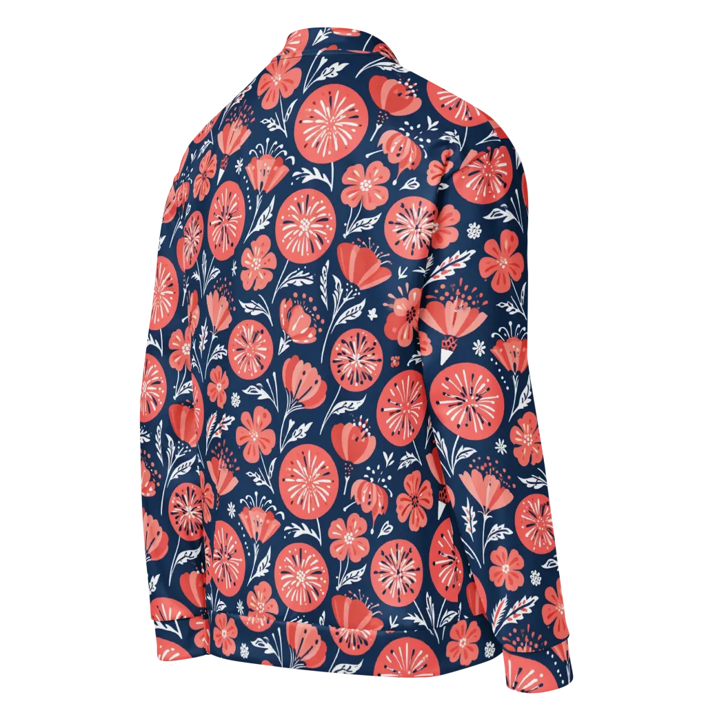 Midnight Bloom on Bomber Jacket — Details