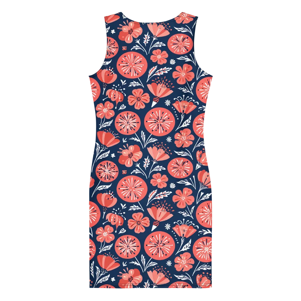 Midnight Bloom on Bodycon Dress — Print file