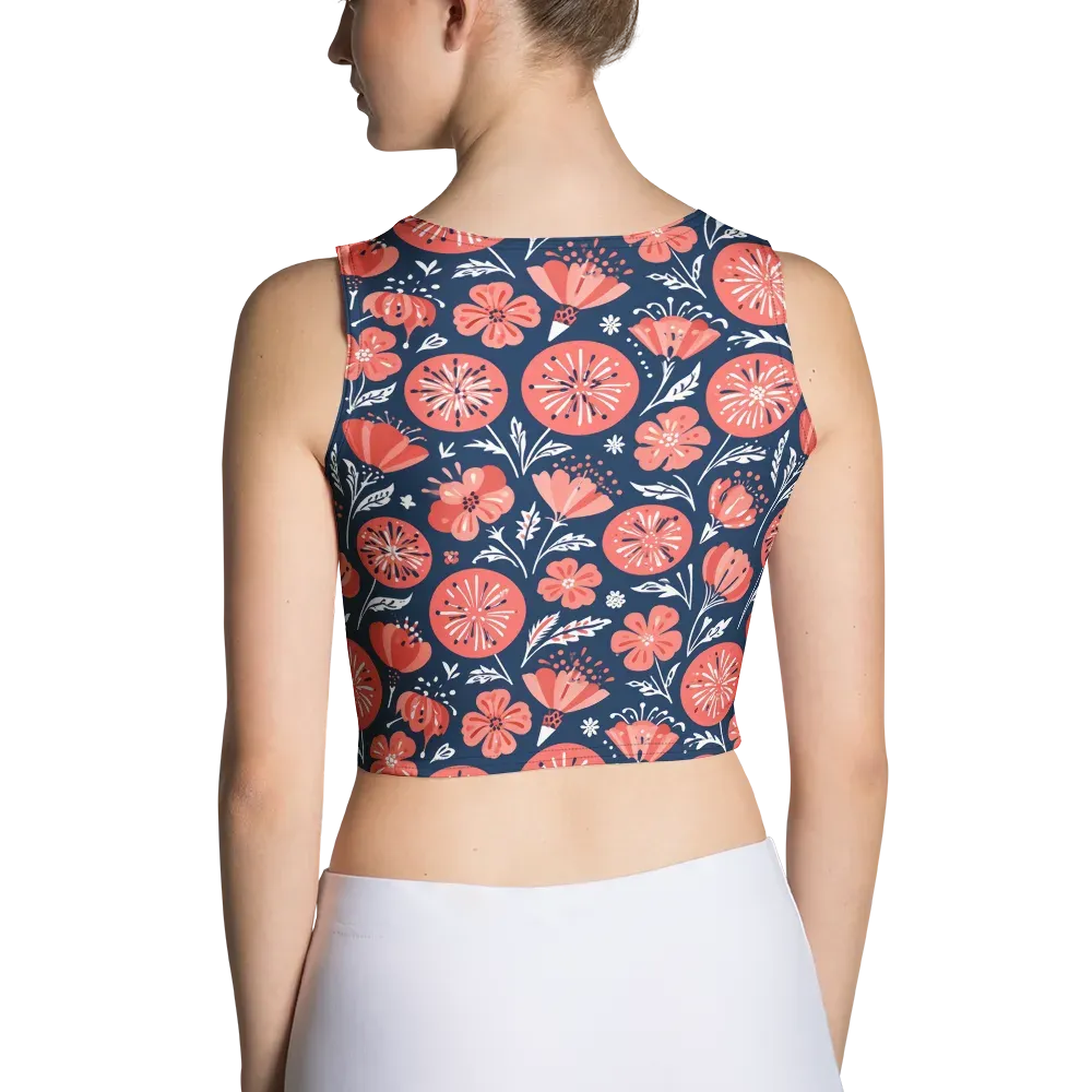 Midnight Bloom on Crop Top — Back