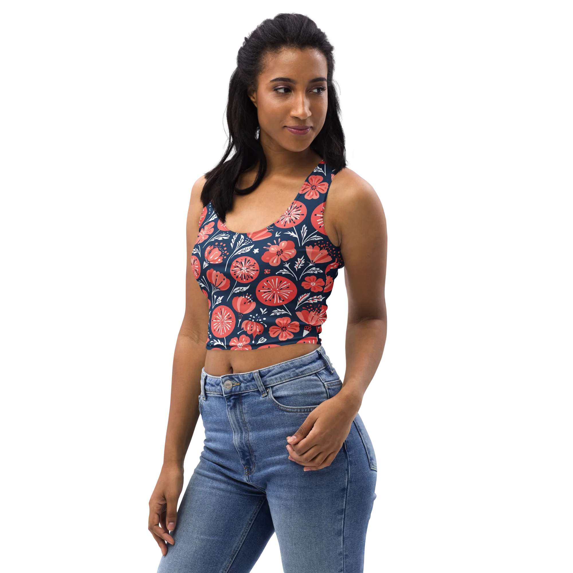 Midnight Bloom on Crop Top — Print file
