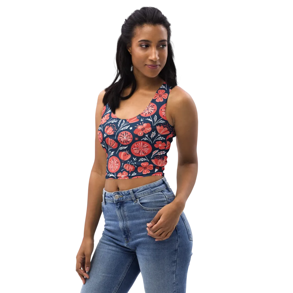 Midnight Bloom on Crop Top — Print file