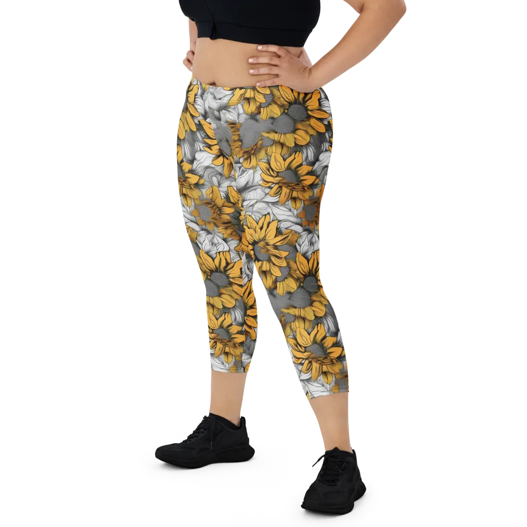 Gilded Garden on Capri Leggings — Print file