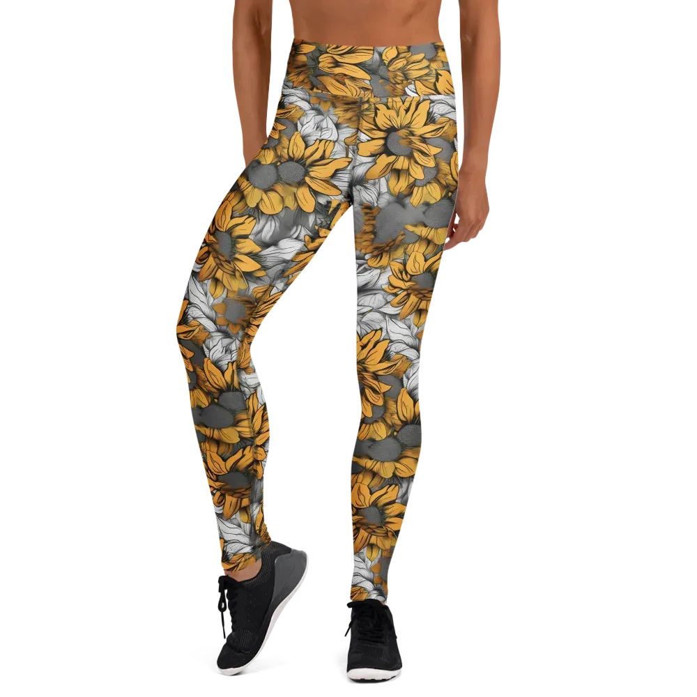 Gilded Garden on Yoga Leggings — Front