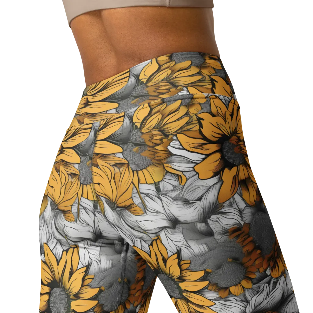 Gilded Garden on Yoga Leggings — Back 2