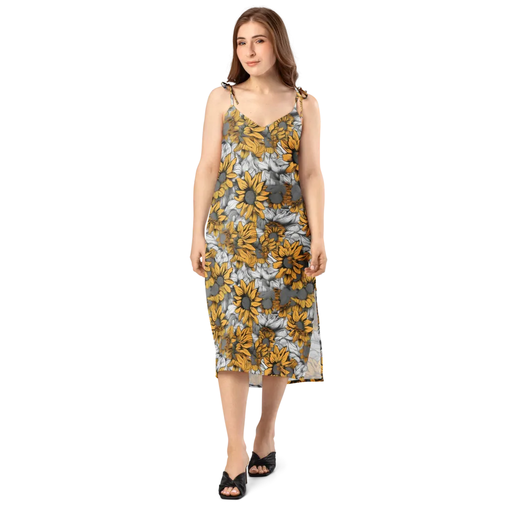 Gilded Garden on Slip Dress — Front