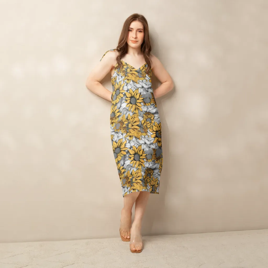 Gilded Garden on Slip Dress — Back print