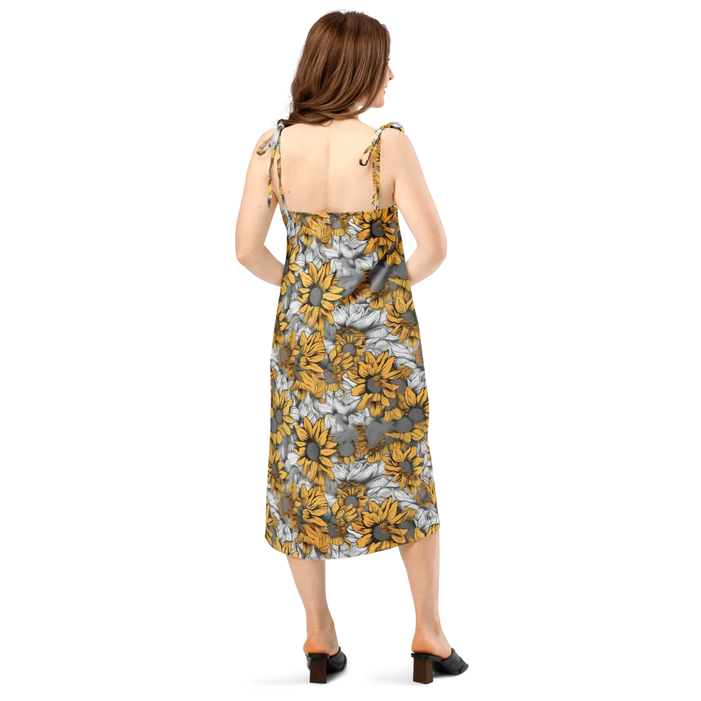Gilded Garden on Slip Dress — Back