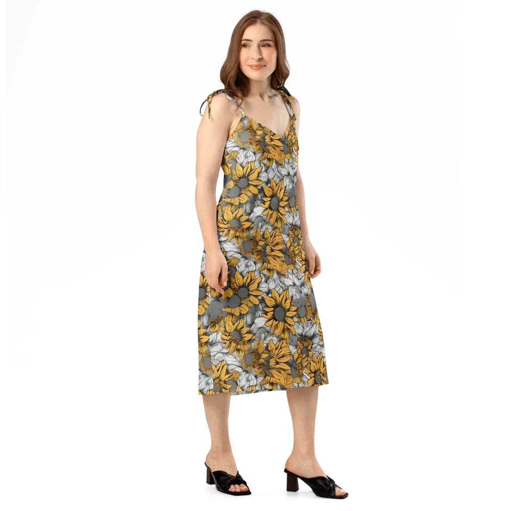 Gilded Garden on Slip Dress — Right Front