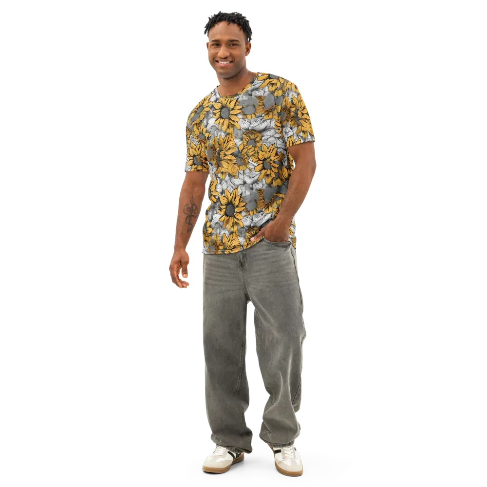 Gilded Garden on Men's Cotton Crew Neck T-Shirt — Front