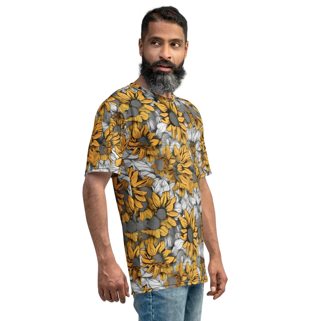Gilded Garden on Men's Crew Neck T-Shirt — Right sleeve