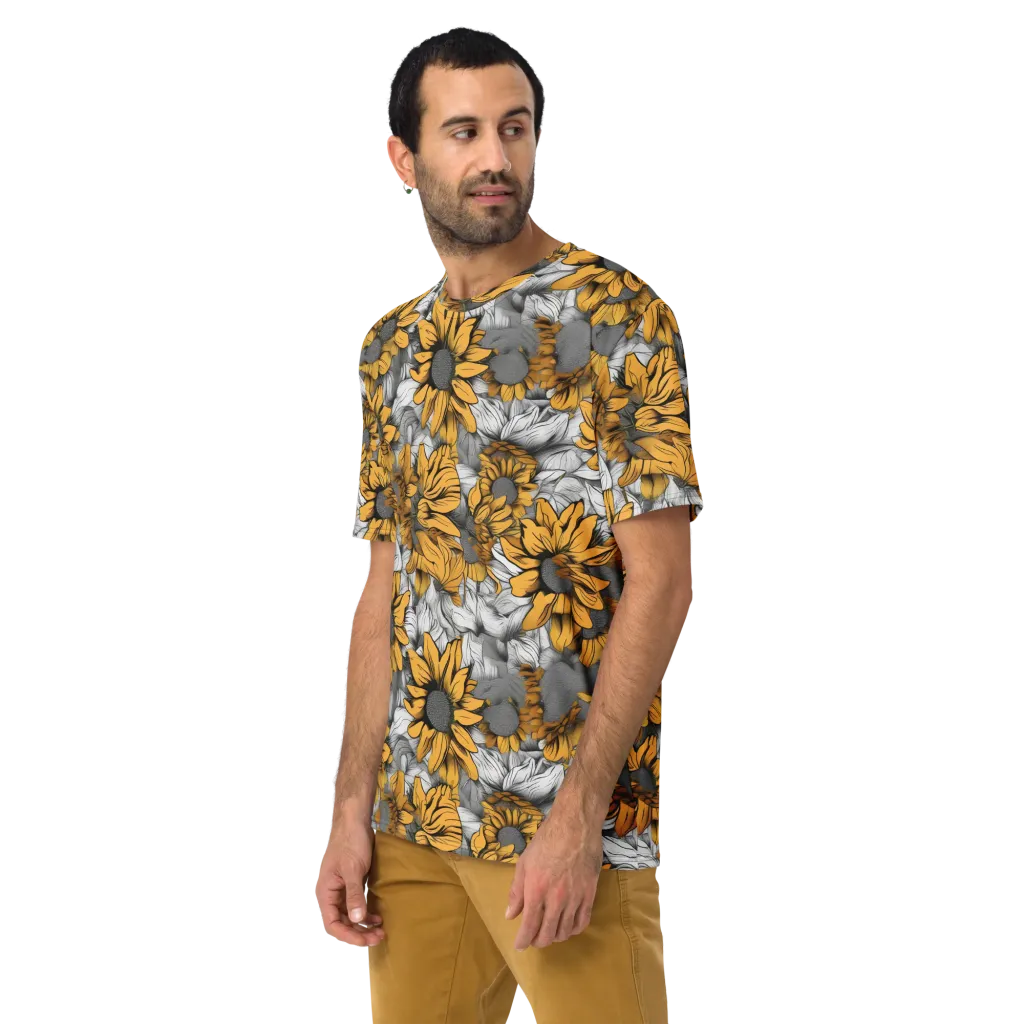 Gilded Garden on Men's Crew Neck T-Shirt — Left sleeve