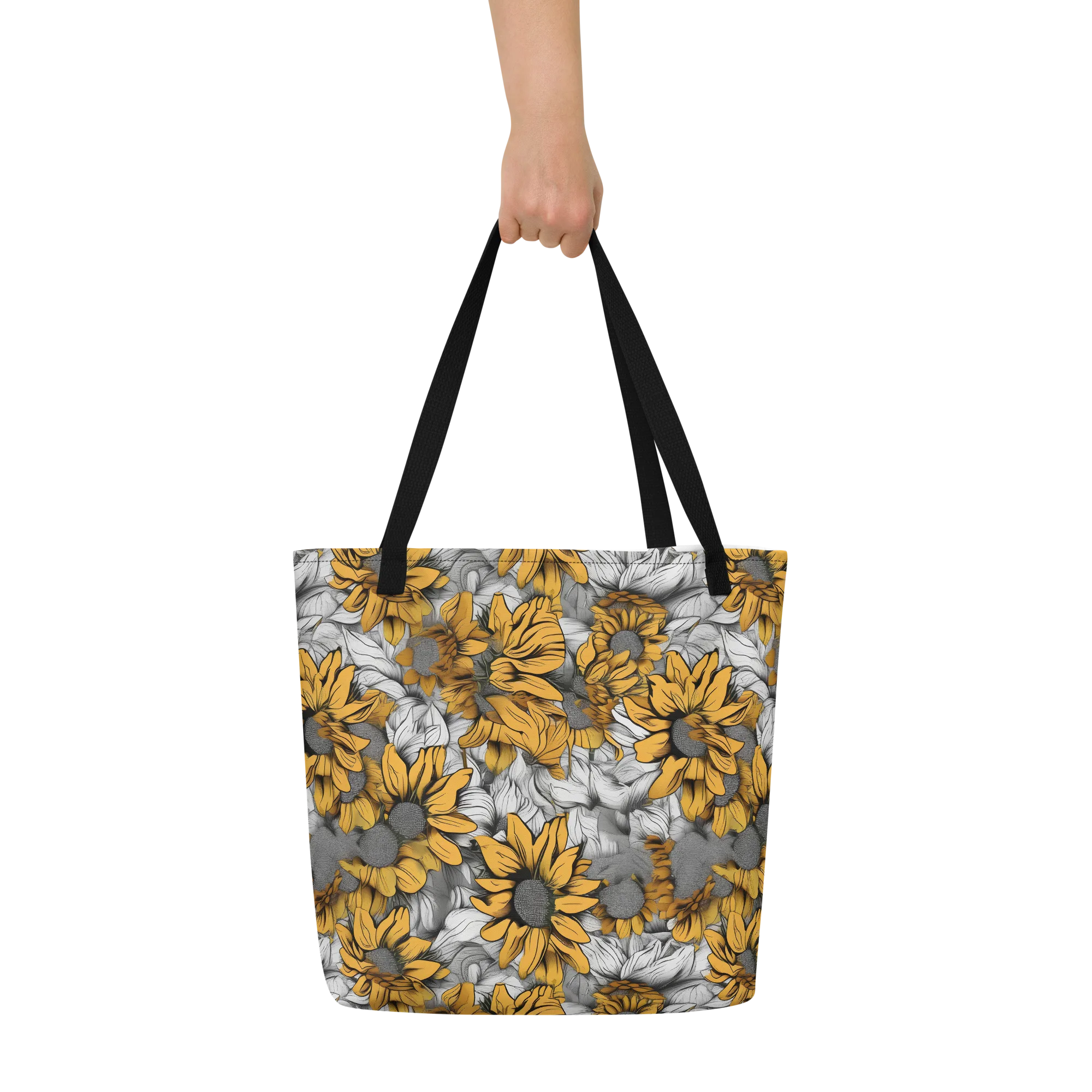 Gilded Garden on Large Tote Bag W/ Pocket — Print file