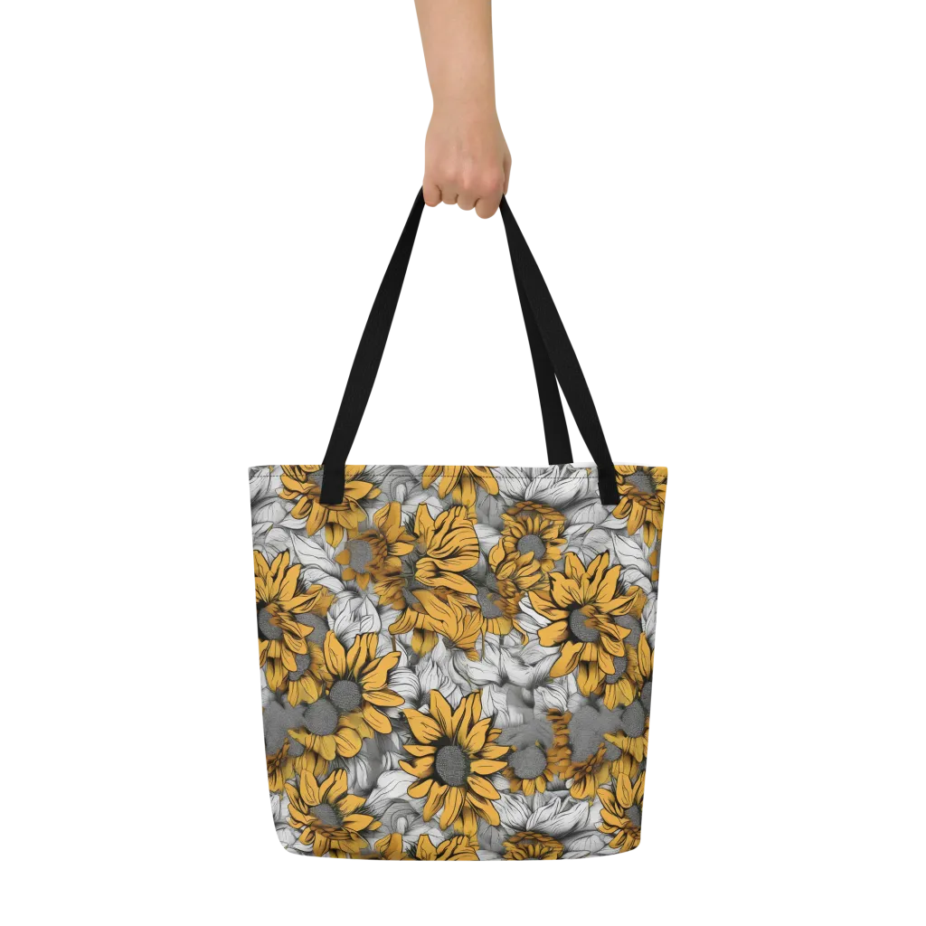 Gilded Garden on Large Tote Bag W/ Pocket — Print file