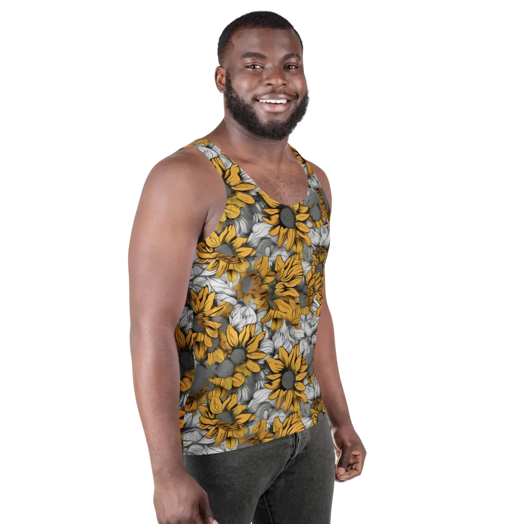 Gilded Garden on Men's Tank Top — Right Front