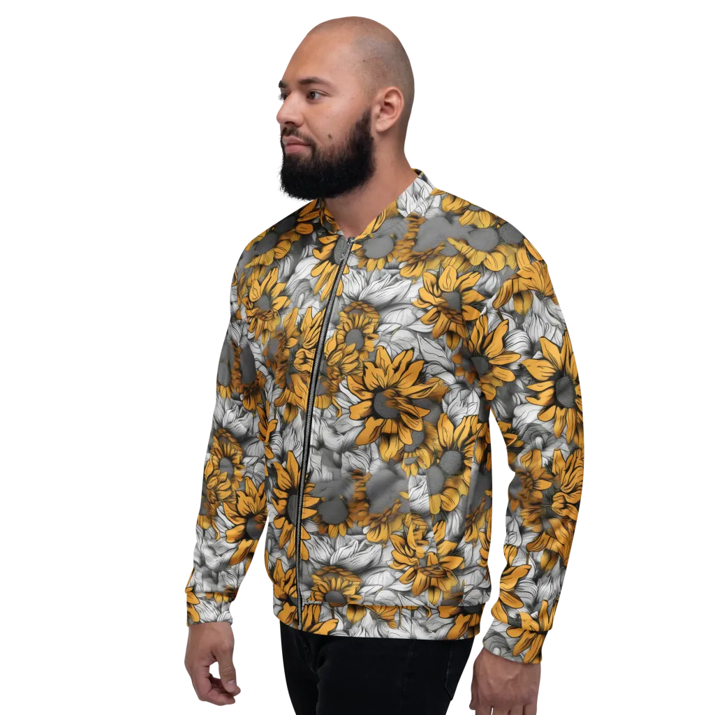 Gilded Garden on Bomber Jacket — Left