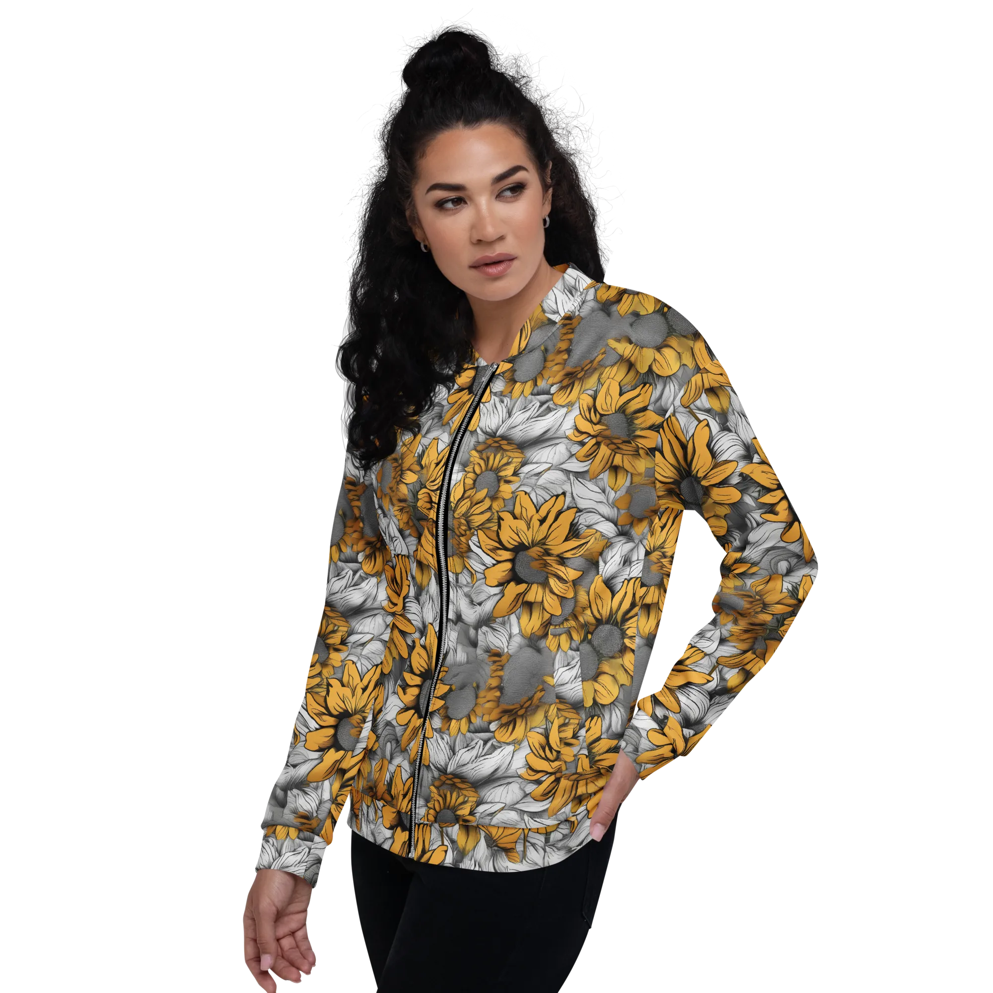 Gilded Garden on Bomber Jacket — Left sleeve