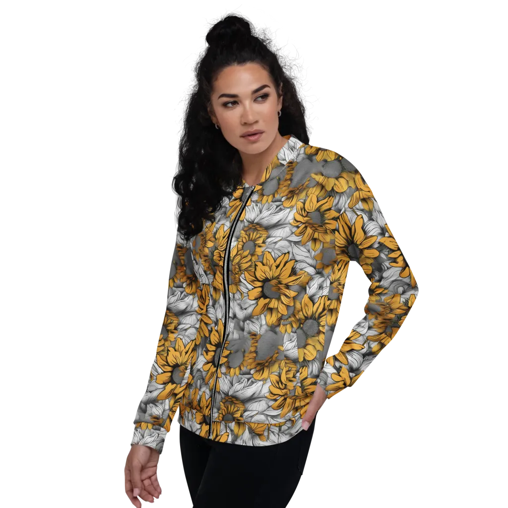 Gilded Garden on Bomber Jacket — Left sleeve