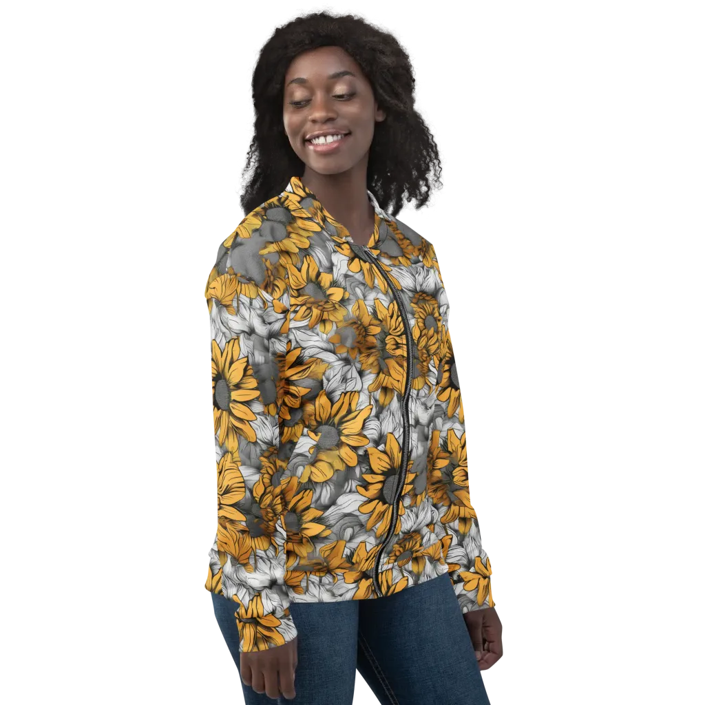 Gilded Garden on Bomber Jacket — Right sleeve