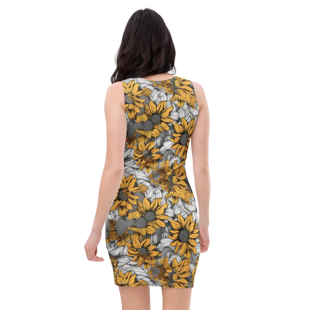 Gilded Garden on Bodycon Dress — Back