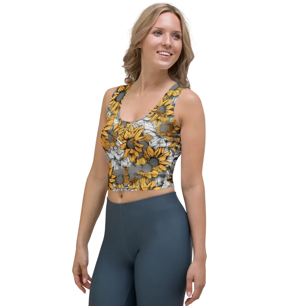 Gilded Garden on Crop Top — Left Front