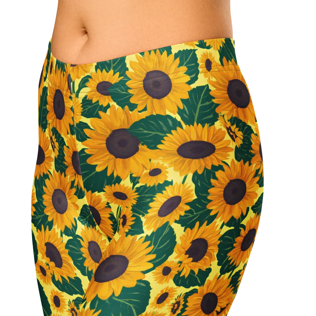 Sunlit Sunflower on Capri Leggings — Print file