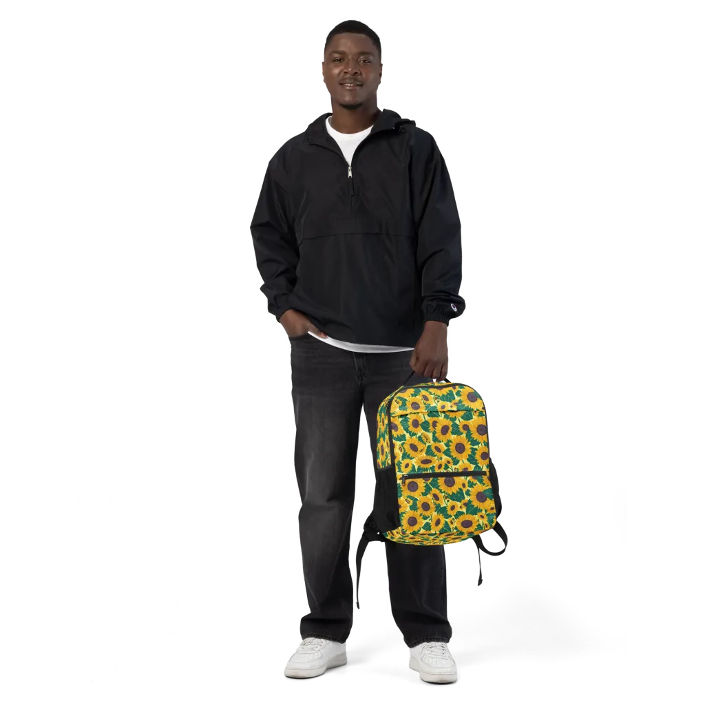 Sunlit Sunflower on Utility Backpack — Front