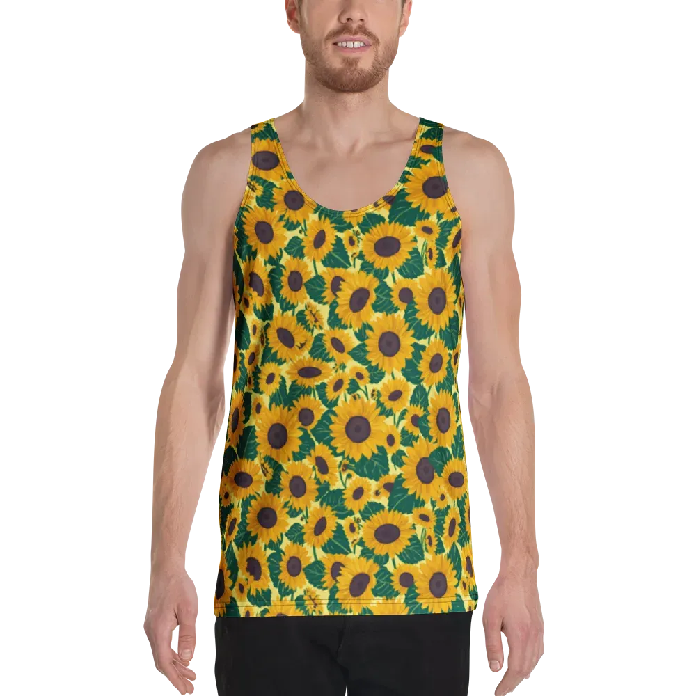 Sunlit Sunflower on Men's Tank Top — Front