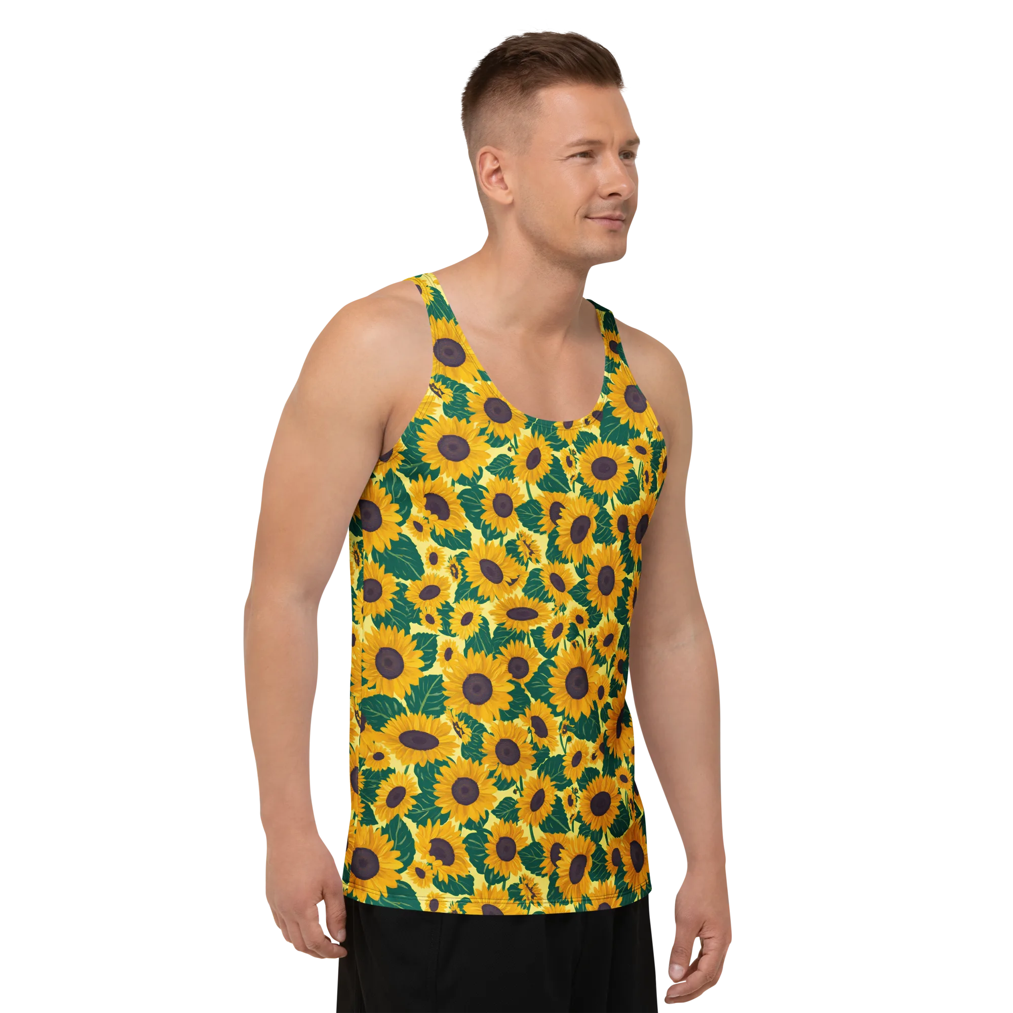 Sunlit Sunflower on Men's Tank Top — Front print