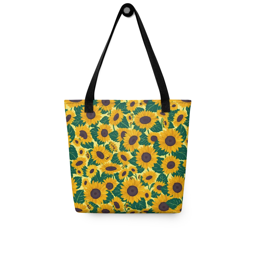 Sunlit Sunflower on Tote Bag — Front