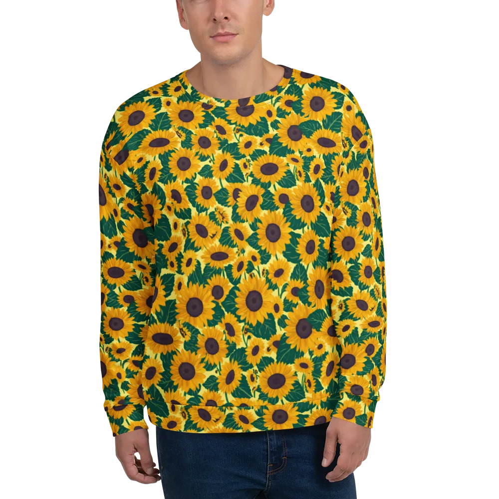 Sunlit Sunflower on Sweatshirt — Front