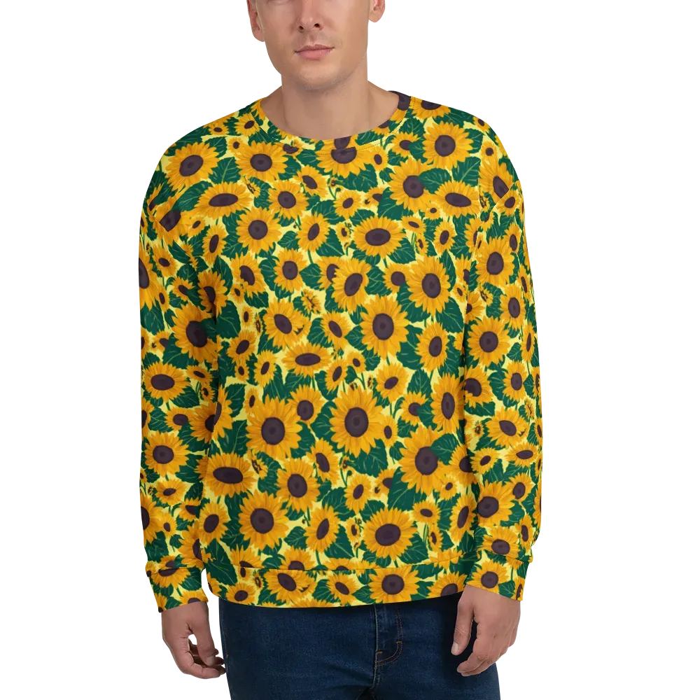 Sunlit Sunflower on Sweatshirt — Front