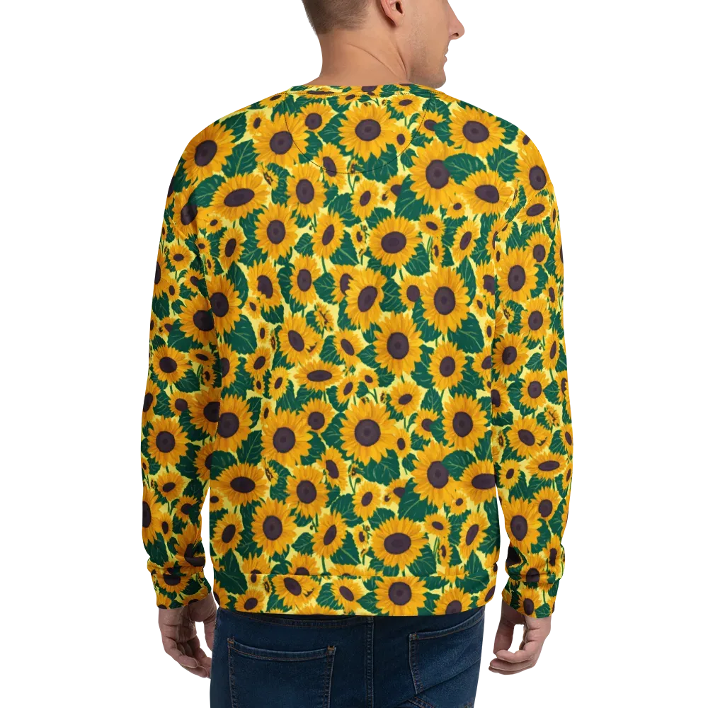 Sunlit Sunflower on Sweatshirt — Back